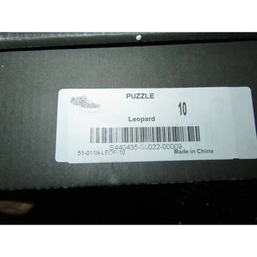 Boutique by Corkys Puzzle Leopard Spot Canvas Leather Sneakers sz 10 New in box